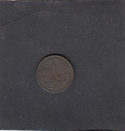 Beschrijving: 1 Cent WILHELMINA 